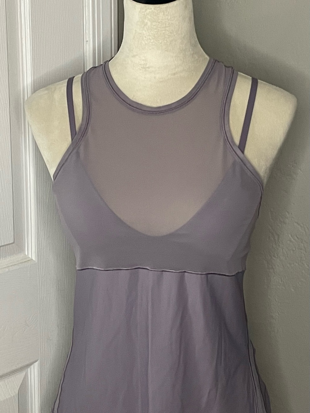 lululemon athletica Lavender Double-Strap Mesh Tank
